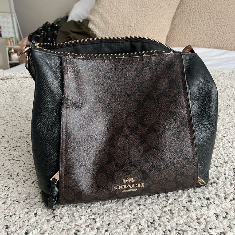 Marlon Hobo Coach Purse Black/Brown
